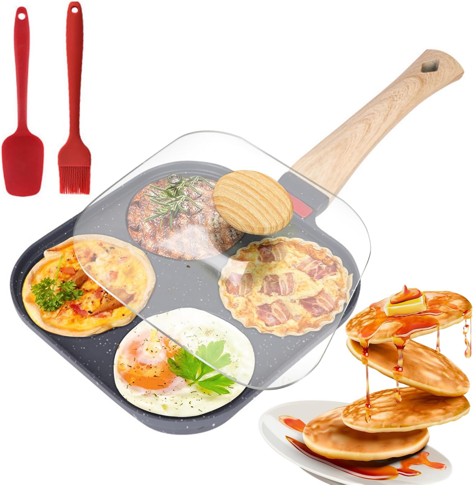 2 Couvercles Silicone Uxcell Pour Poêle/Casserole – 21 Cm, Blanc Transparent (Neuf)