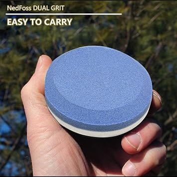 NedFoss Axe/Hatchet Whetstone Sharpening Stone with Sheath, 240/400 Grit