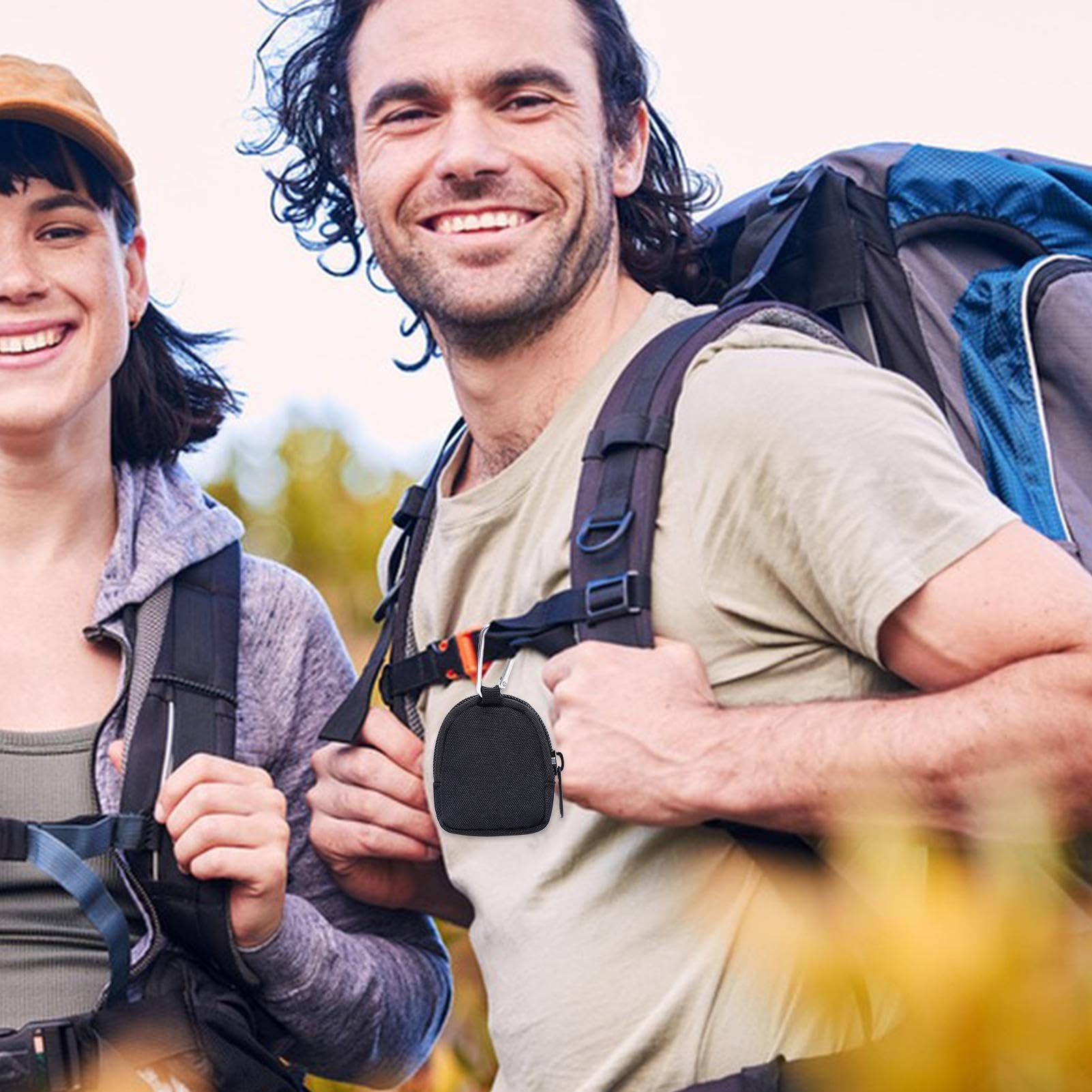 Amazon.co.jp: 硬币收纳包、男士用的小型腰包| 小包、零钱袋、钥匙扣、耳机整理袋牛津布、零钱袋收纳包、防水、零钱袋腰带包男士女士, 黑色: