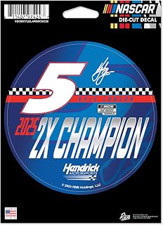 Rico Industries NASCAR Racing Kyle Larson 2025 NASCAR Cup Series Champion 5" x 7" Vinyl Die-Cut Decal - Car/Truck/Home Accessory
