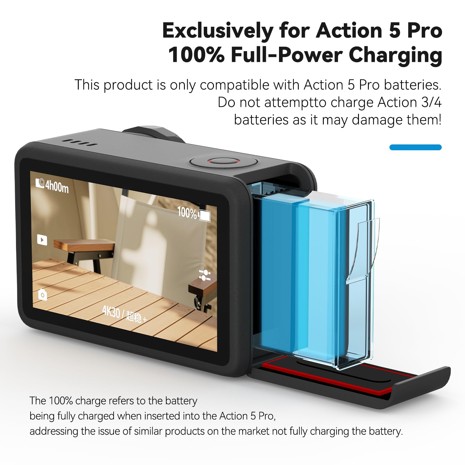 Telesin Osmo Action Pro Battery Charger For Dji Action