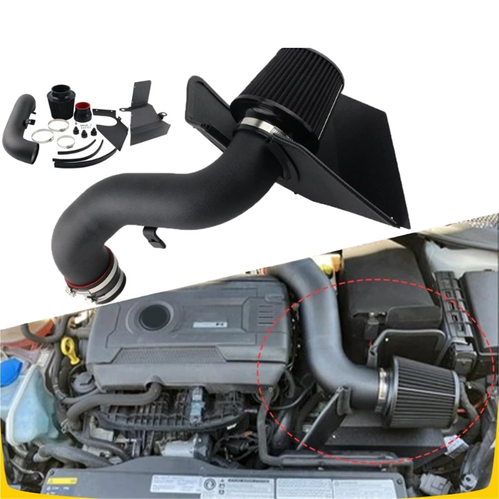 Zestaw dolotowy powietrza Pasuje do VW Golf GTI MK7 Passat Touran Jetta Audi A3 Zestaw dolotu powietrza EA888 silnika z zimnym powietrzem