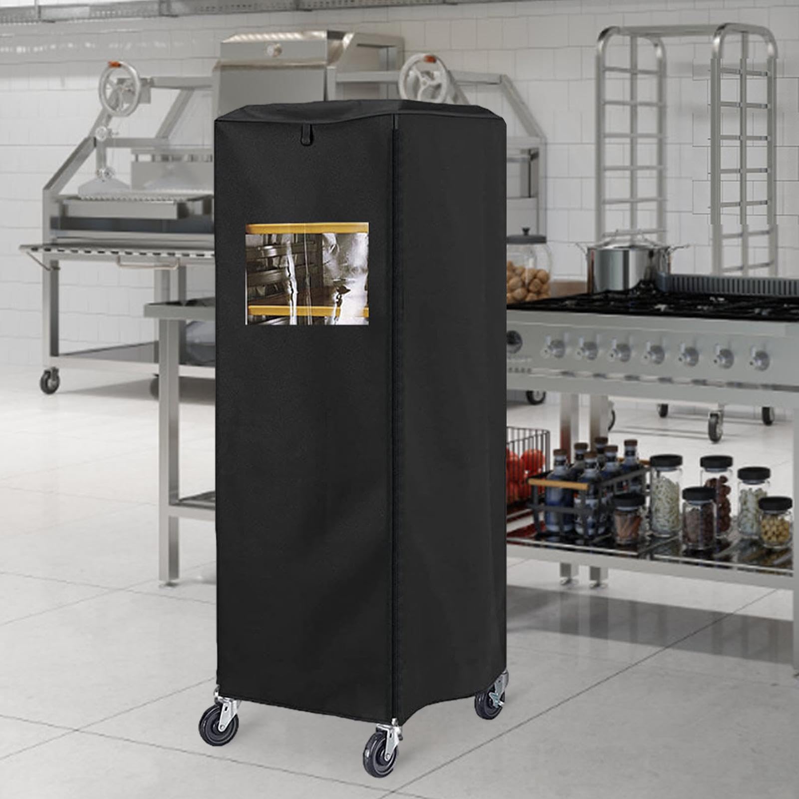 Housse pour étagère à | Housses de grille de boulangerie 420D pour de cuisson | 58,4 x 71,1 x 162,6 cm | Housses de rack simples de boulangerie anti-poussière | Housse de rack à pour