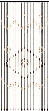 Natural Wooden Beaded Door Curtain Hanging Doorway Blind Wood Beaded Room Divider in Doorways Retro Wooden Bead Curtain for Door Window Bedroom 90x208cm 31 Lines