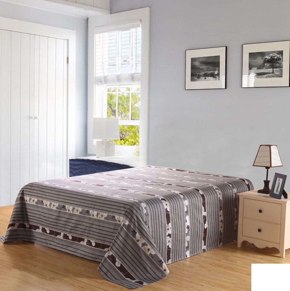 Lit de sergé coton imprimé pour une chambre parentale cosy