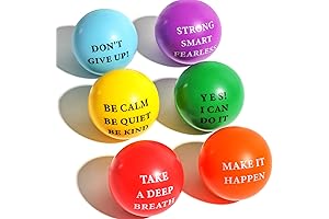 AMOR PRESENT Inspirational Stress Relief Balls for Adults, Colorful Foam Squeeze Balls