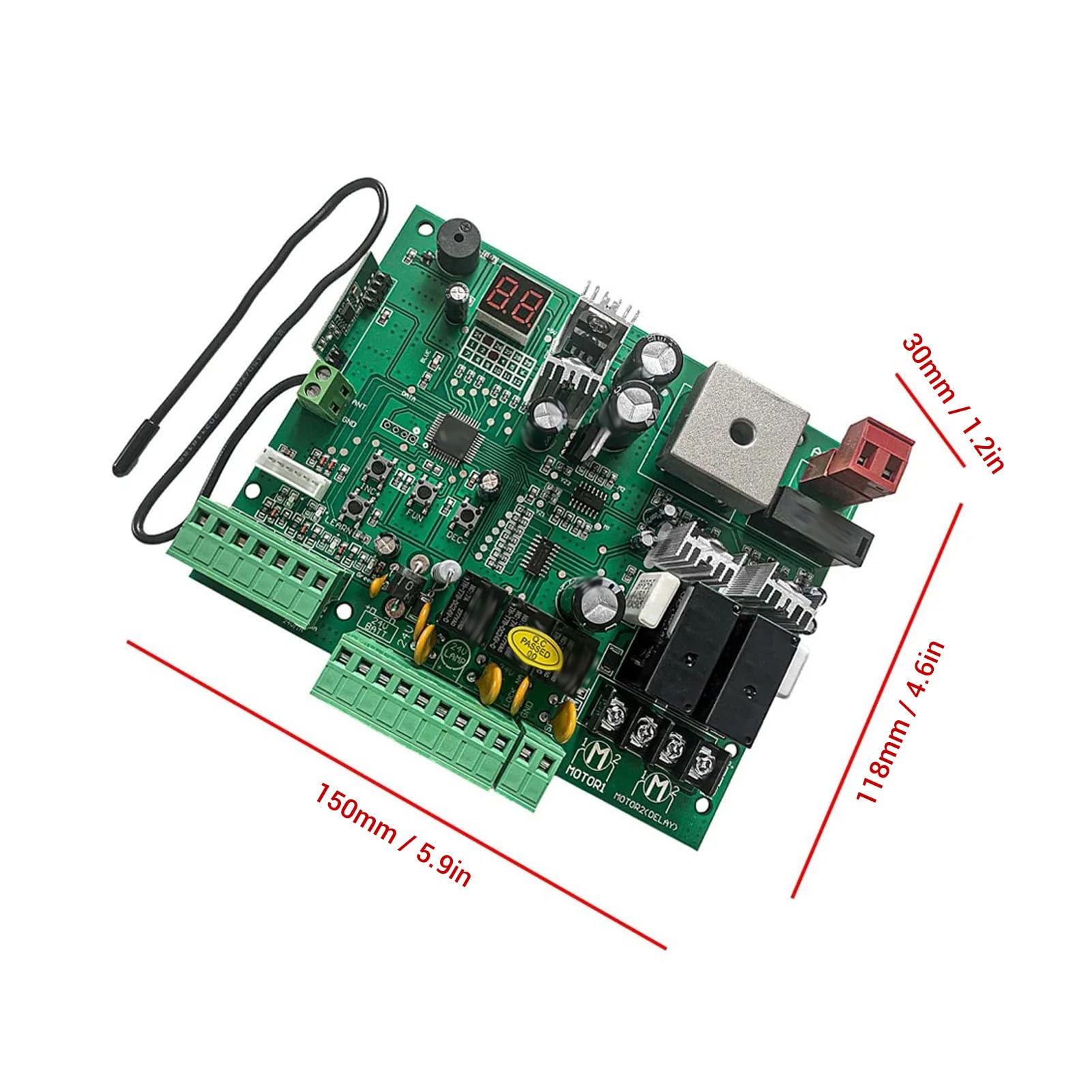 banapoy Tablero Control Abridor Puerta con 3 Controles Remotos