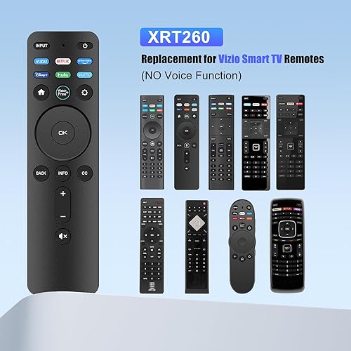 Miniatura 2 de Paquete de 2 repuestos para control remoto Vizio Smart TV, compatible con control remoto XRT260 XRT136 XRT140 XRT270, funciona con todos los