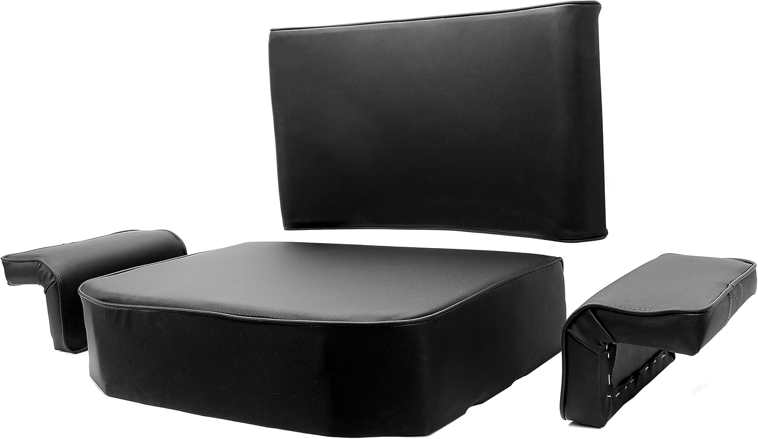 HECASA Seat Cushion Set Compatible with John Deere Crawler Dozer 420 430 440 1010 2010 Seat Back, Seat Bottom and Arm Rest Pair