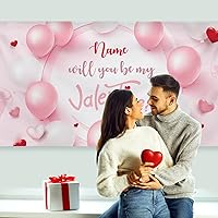 Vista 58 de Cartel de fondo personalizado para el día de San Valentín, decoración de San Valentín, letrero de vinilo con texto en inglés "Be My Valentine