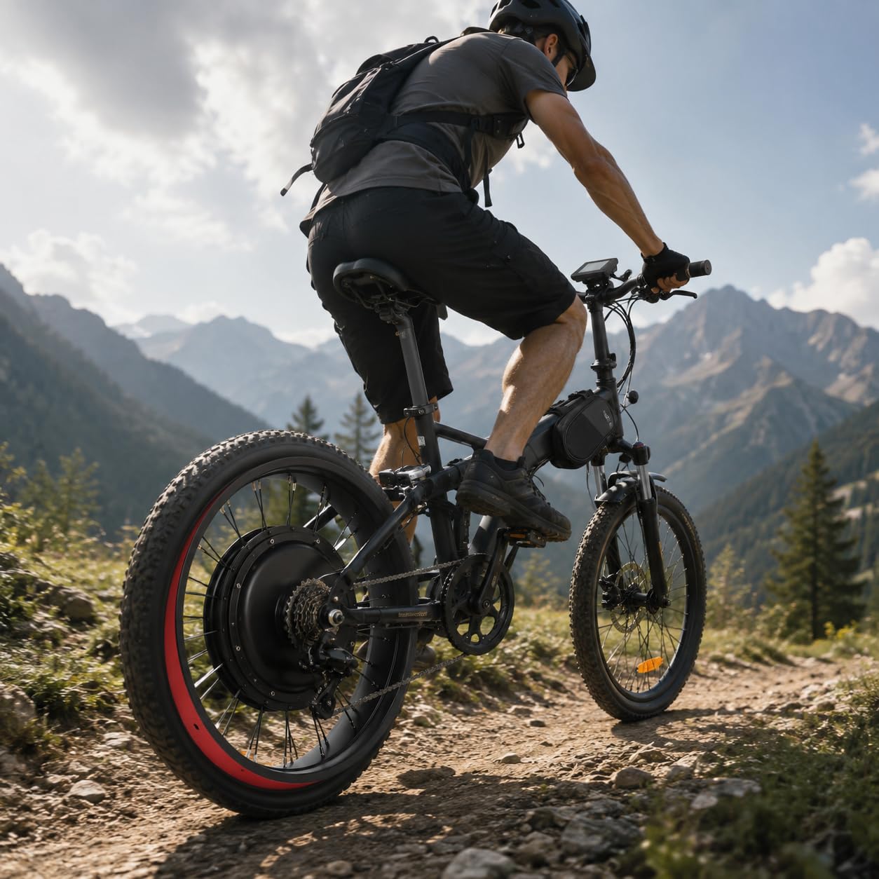Kit Conversion Vélo Électrique 20 Pouces 48V 1000W, Moteur Roue Arrière sans Balais, Kit E Bike avec Écran LCD, Contrôleur 30A, Capteur PAS, Accélérateur au Pouce, Frein à Disque, Sans Batterie