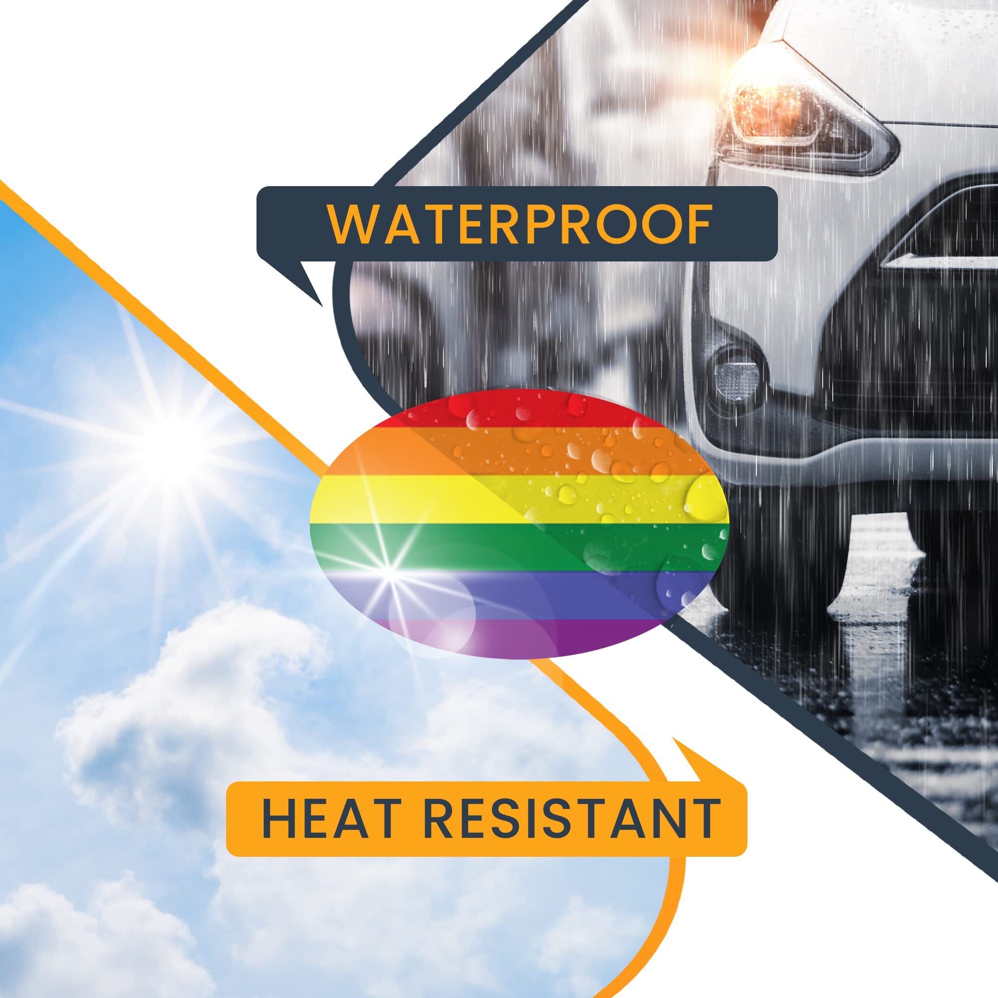 Magnet Me Up LGBTQ Ovaler Magnet-Aufkleber, 10,2 x 15,2 cm, robuster Auto-Magnet für Auto, LKW, SUV, zur Unterstützung von LGBTQ und Gay Pride