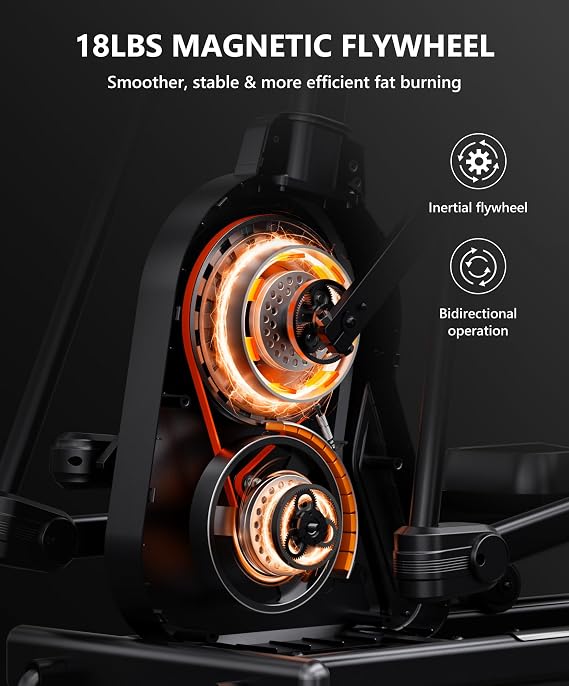 THERUN Elliptical Exercise Machine, Electric Elliptical Machine for Home