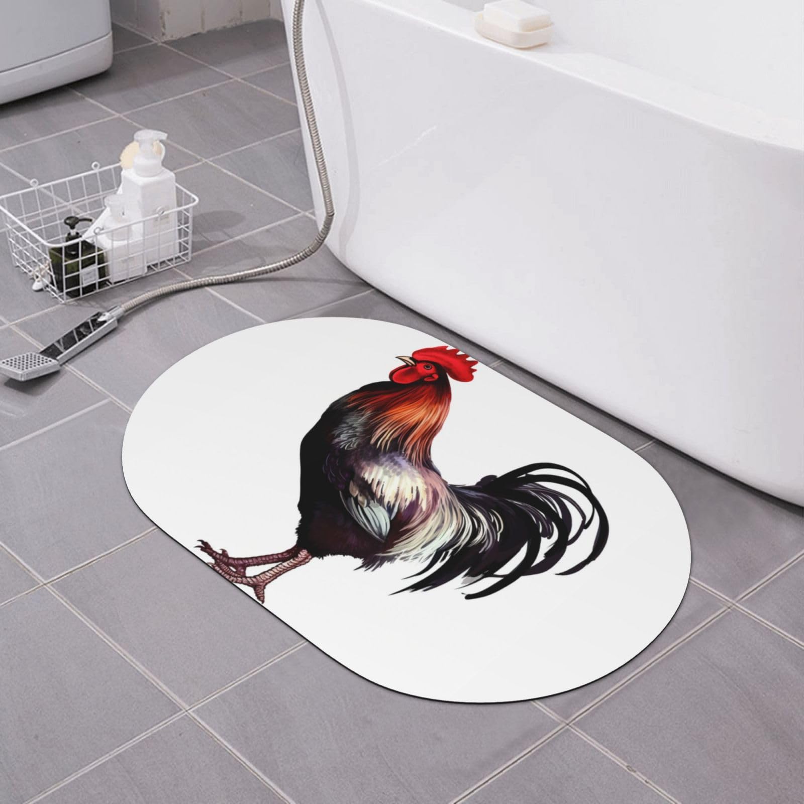 Tapis de bain super absorbant à séchage rapide 40 x 60 cm avec envers antidérapant