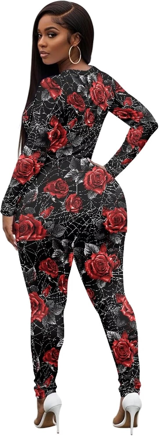 Workout Sets for Women 2 Piece Long Sleeve Top and Leggings Loungewear Suitable for Gym Yoga Pilates S - 5XL