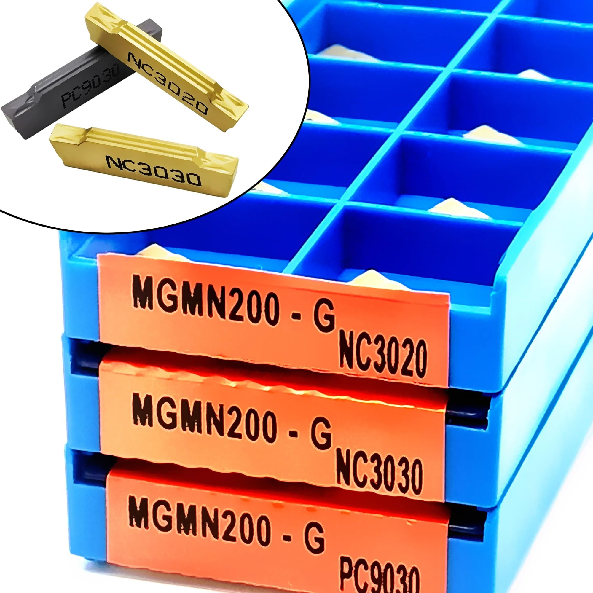 10 Uds MGMN200 G NC3020 3030 PC9030 Insertos De Carburo Ranurado Herramientas Tronzado Y Herramienta de Torno(MGMN200 G NC3020)