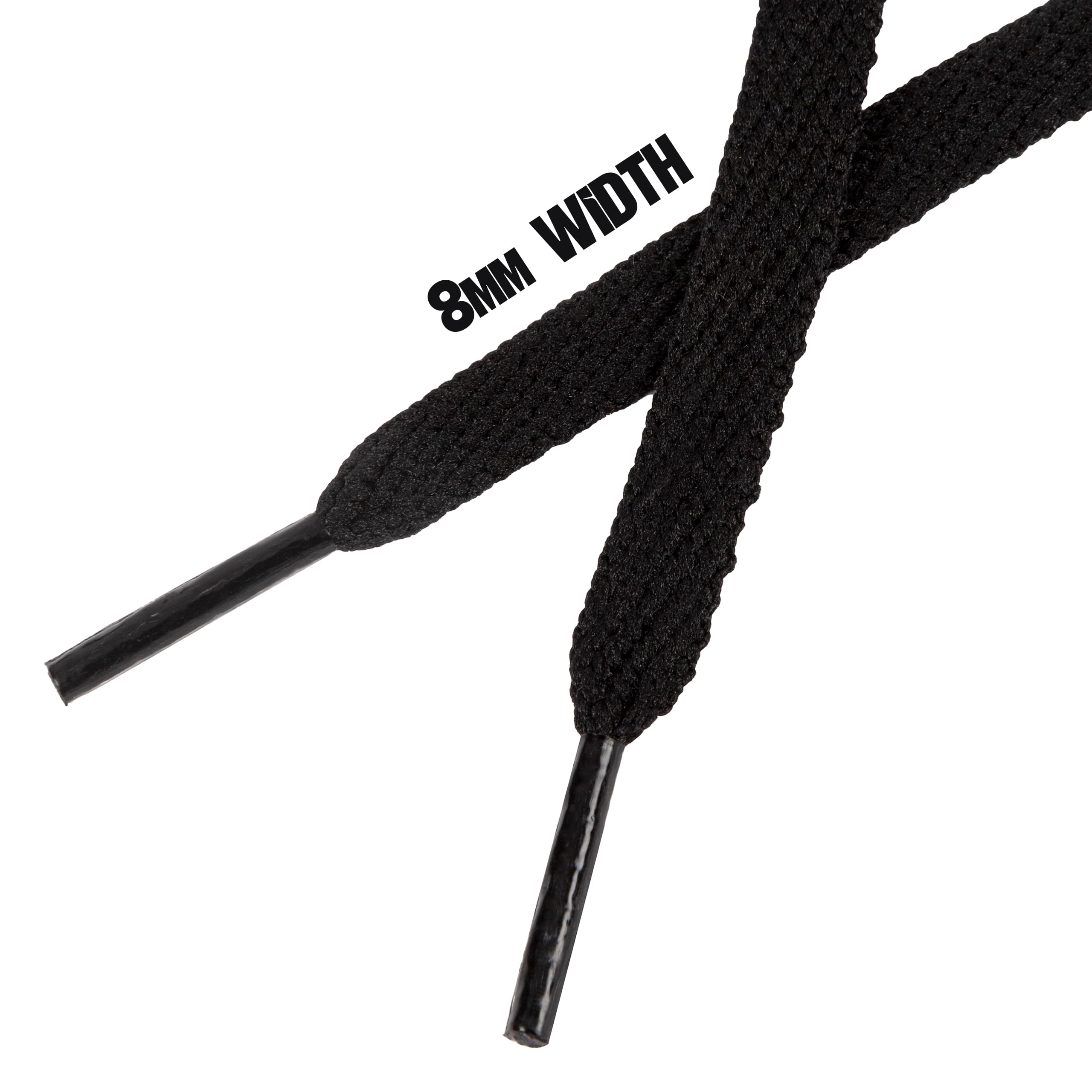 Kilter Flat Shoelaces 8mm Wide Trainers, Boots, Hi-Tops, Shoes, Football, Rugby, Gym, Running, Fashion — view 3