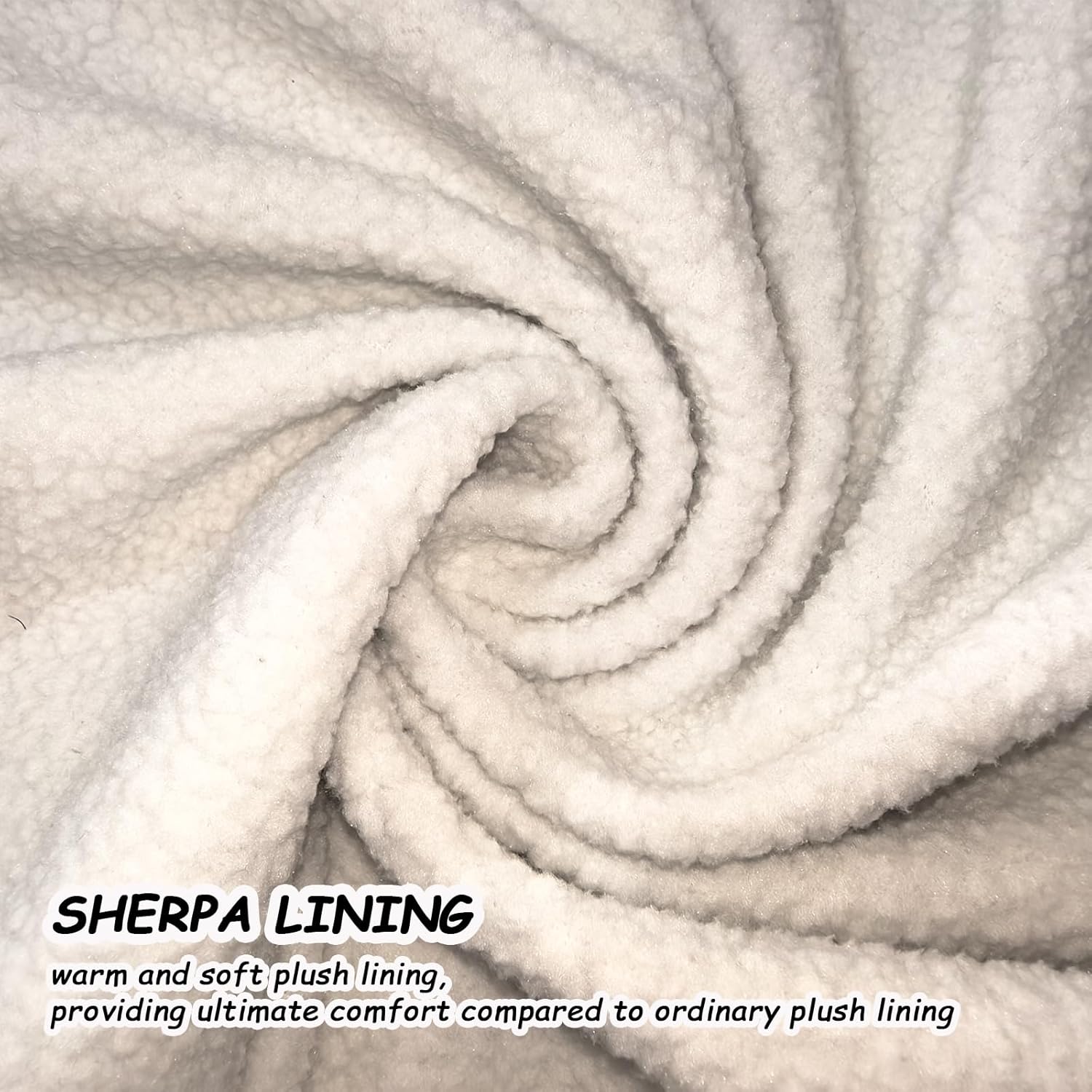 Men's Full-Zip Hooded Sweatshirt Sherpa FLeece Lining Zip-up Hoodies Heavyweight Plain Hoodie for Men M to 3XL - Image 5