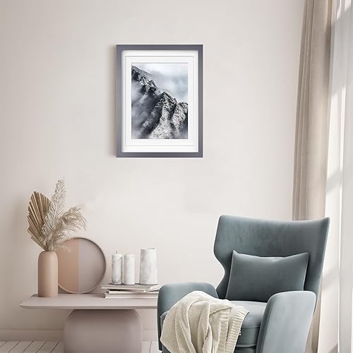 Vista 339 de Egofine Portarretratos de 9 x 12 pulgadas hecho de madera maciza con plexiglás, fotos de 5 x 7/6 x 8 con paspartú o de 9 x 12 pulgadas sin paspartú