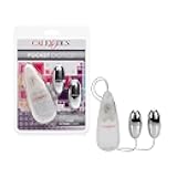 Pocket Exotics Wired Remote Double Bullet Vibrator - Sex Toys for Couples - Adult Vibe Eggs Massager - Silver