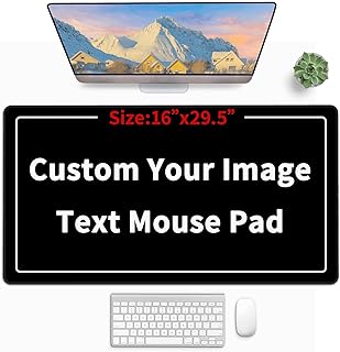 カスタムマウスパッド、16 x 29.5インチ カスタムマウスパッド、カスタマイズデスクパッド、かわいいデスクマット、パーソナライズギフト、オフィスデスクアクセサリー、マウスパッドゲーム、オフィス用品、デスクトップ用コンピューターマット