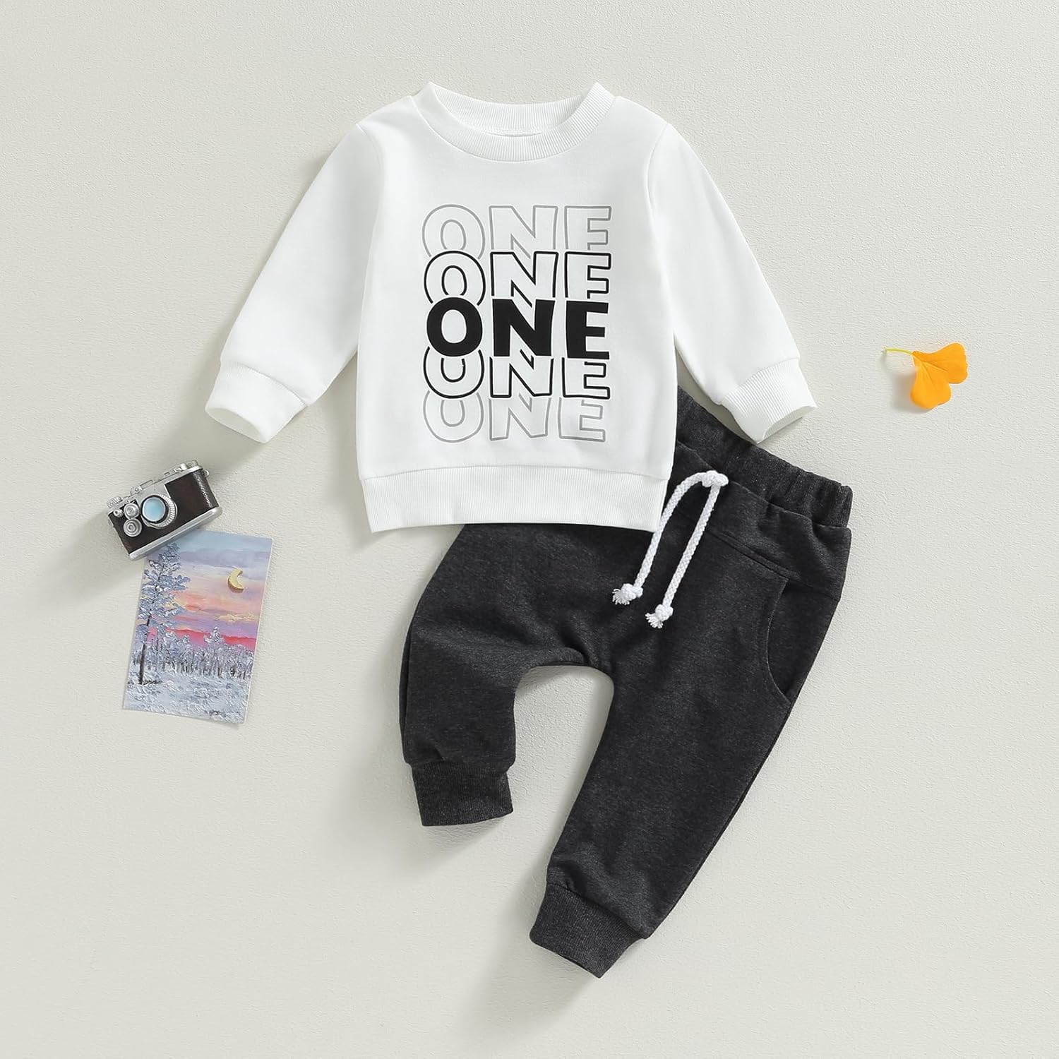 Kayotuas Toddler Baby Boy First Birthday Outfit Letter Print Short Sleeve T Shirt Top and Solid Shorts 2 Piece Summer Clothes - Image 2