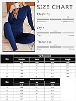 Vista 6 de Ekouaer Conjunto de ropa interior térmica para mujer, con forro polar de microforro polar largo, capa base, térmicas, conjunto de 2 piezas, tallas
