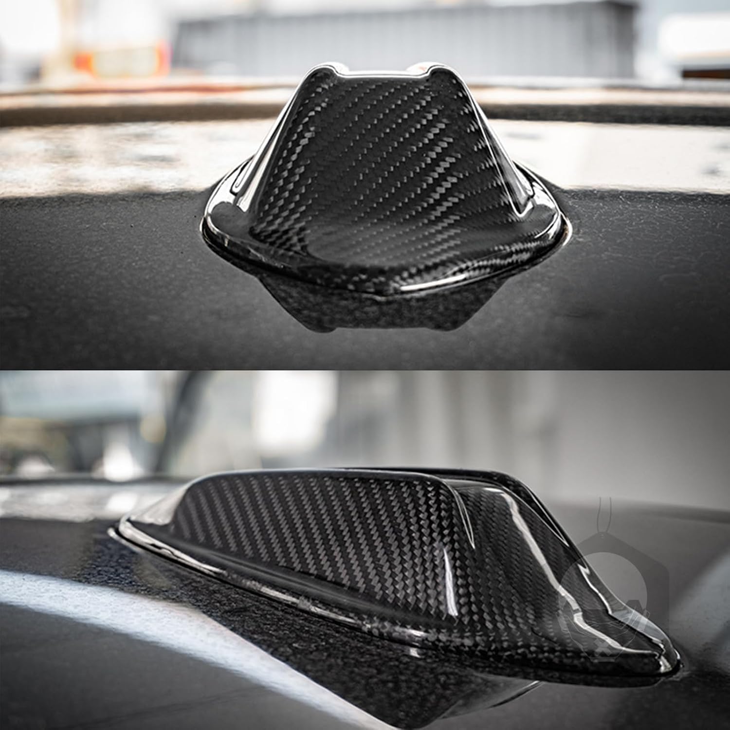 Hard Carbon Fiber Car Shark Fin Antenna Cover Compatible with BMW 3 Series G20 G28 M2 G87 M3 G80 M4 G82/X7 G67 2023+ Exterior Accessories Black.