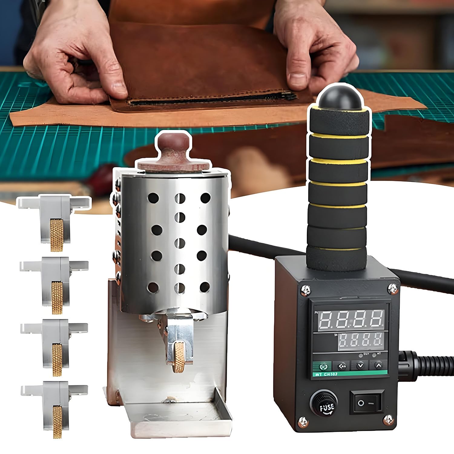 Dispenser di colla a caldo con spray regolabile per artigianato, tessuti e applicazioni di lavorazione del legno