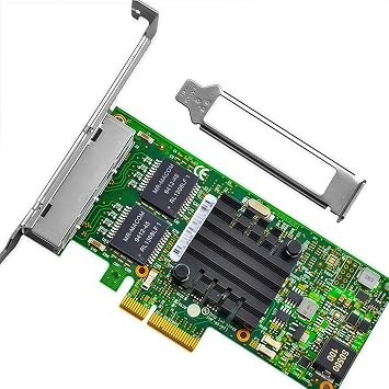 1GbE RJ45 Network Card Compatible with I350-T4, 4-Port PCIe 2.0 x4 Adapter