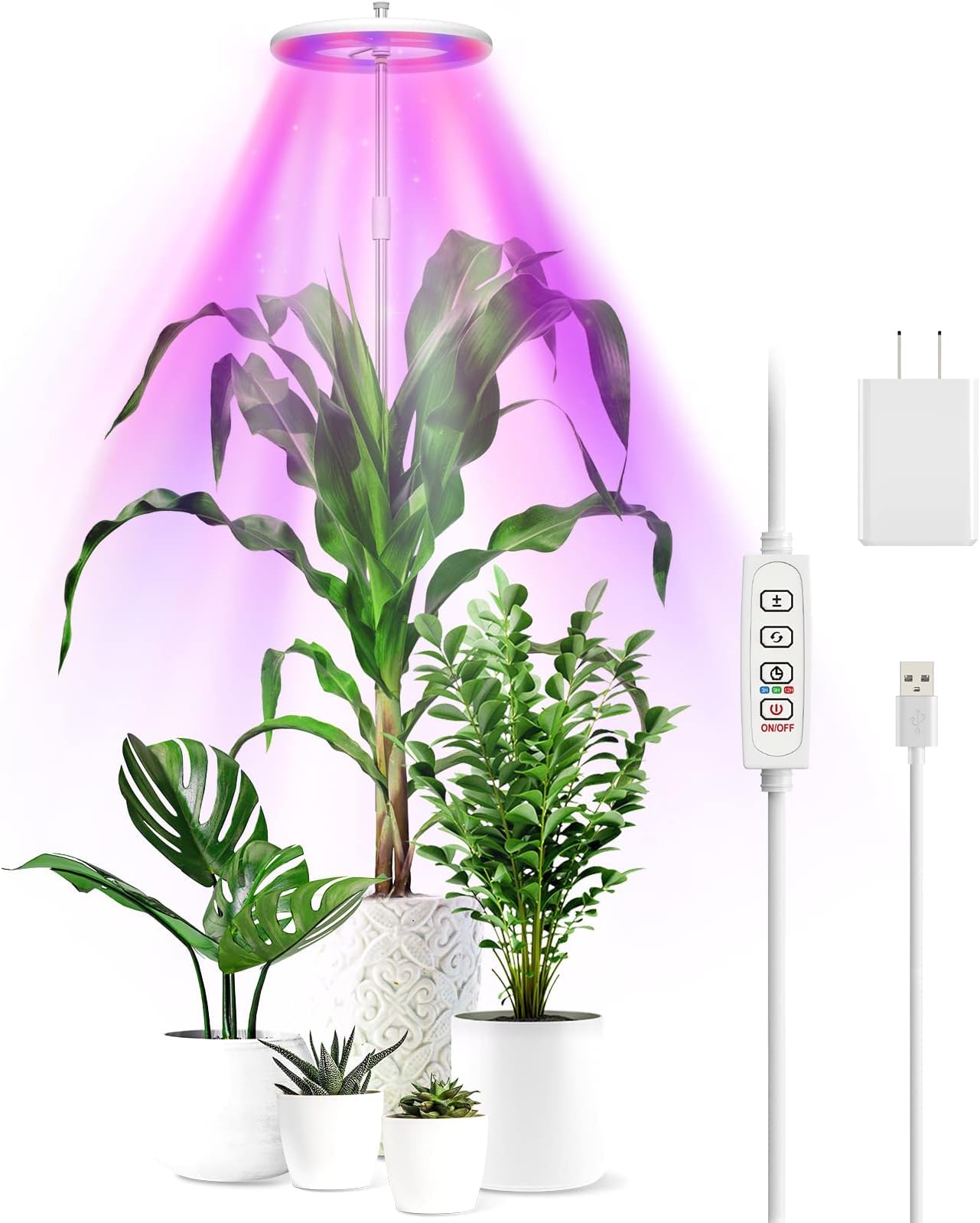 Anluomania Pflanzenlampe LED Mit 4 Köpfen - Vollspektrum Mit Timer & Fernbedienung