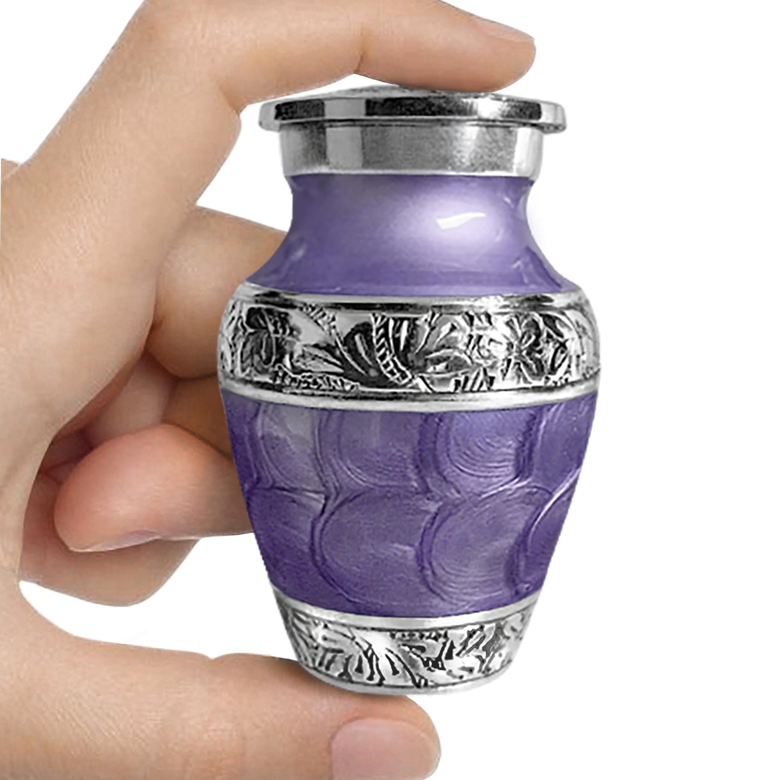 Small Urns for Human Ashes Keepsake – Purple Sharing Cremation Urn, Decorative Urns for Human Ashes Adult Man and Woman, Mini – Loving Reflections Purple
