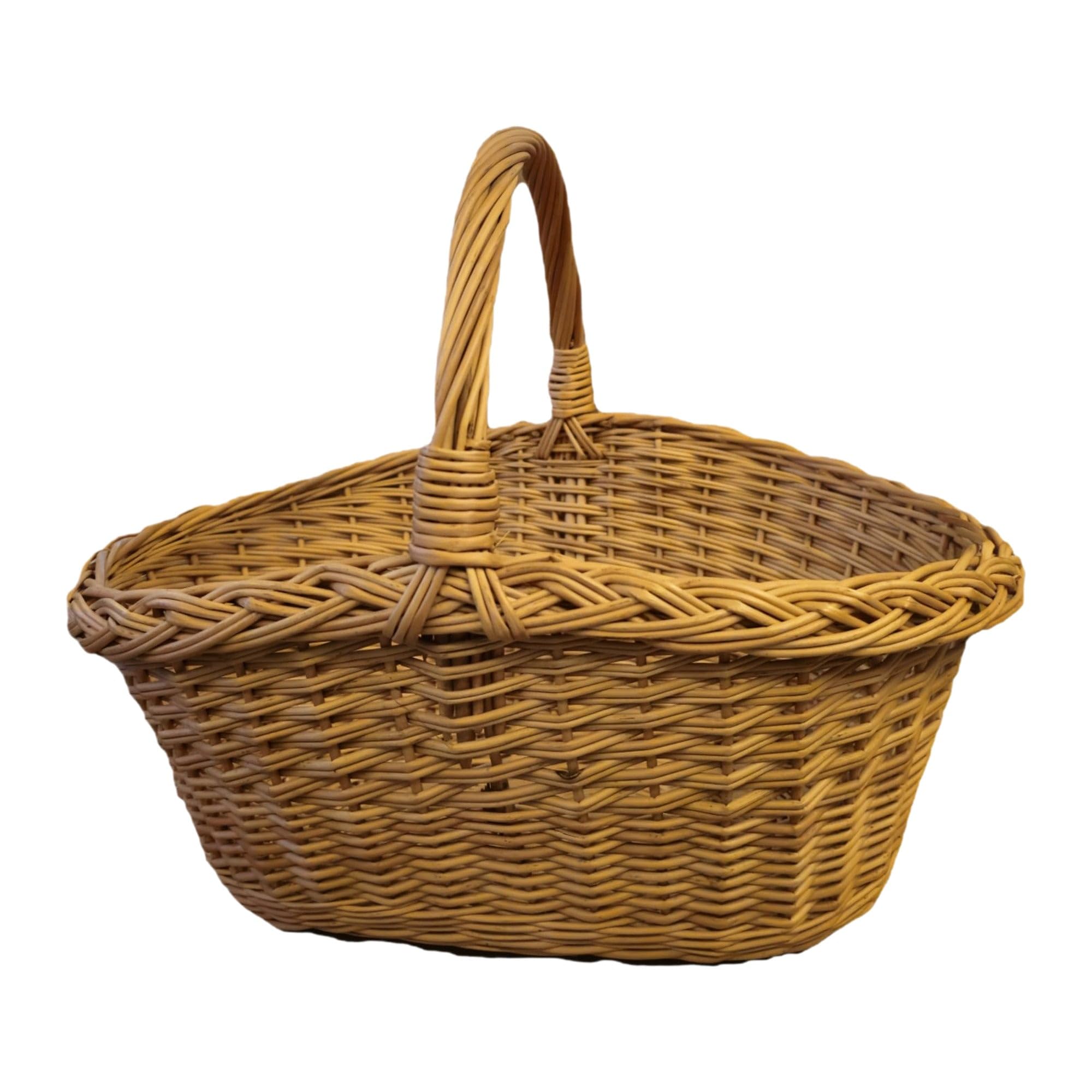 Cesta de mimbre para la cocina, 34 cm, dorada