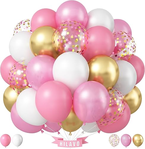 Miniatura 19 de Globos pastel de 12 pulgadas, 35 globos de arcoíris pastel multicolor, juego de globos de confeti de color macarrón y dorado para niñas, Pascua, Oro