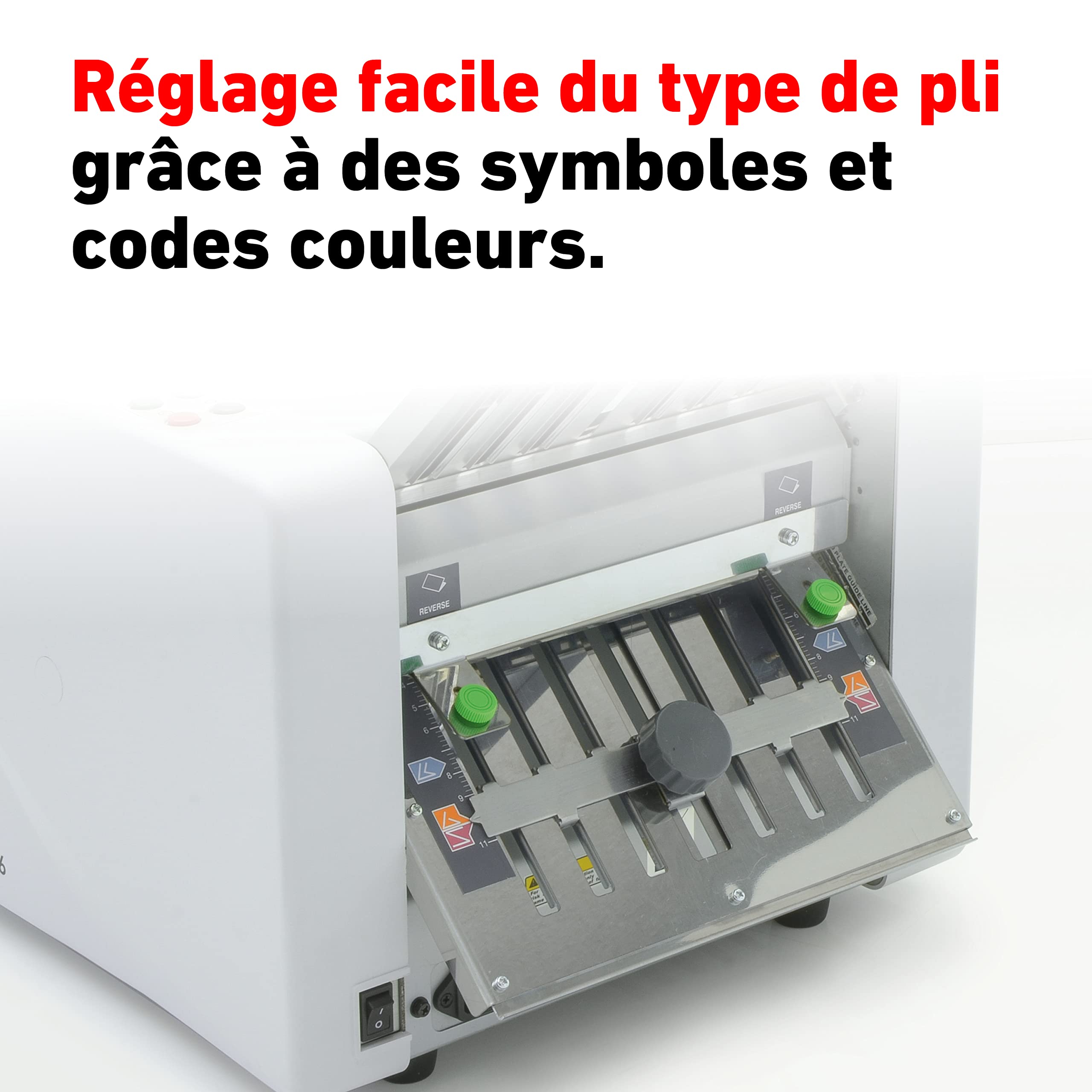 Plieuse de Bureau Professionnelle Ideal 8306 (Quatre Types de Plis, 60 à 115 g/m², 115 Feuilles/Minute)