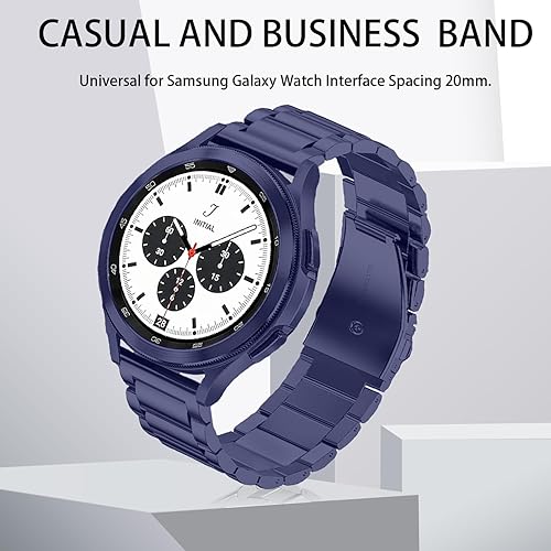 Vista 78 de GOLDTOLUCK Stainless Steel Band Compatible with Samsung Galaxy Watch 8 7 6 5 4 Classic FE Pro 40mm 44mm 46mm 43mm 47mm 45mm 42mm 20mm Men Women Negro