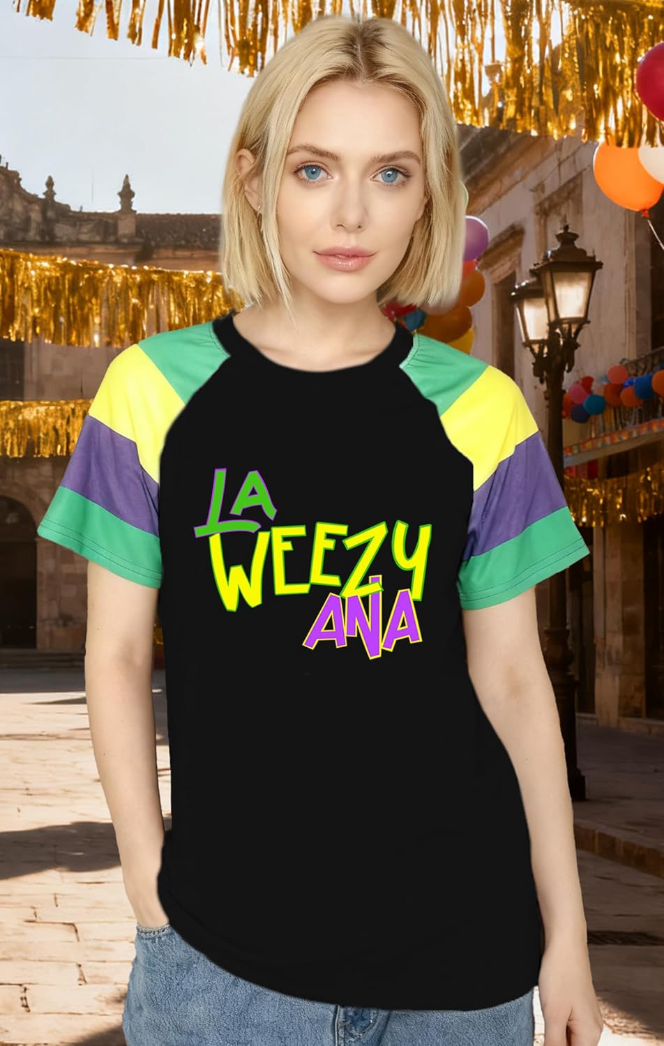 Fat Tuesday Shirt for Women La Weezy Ana T-Shirts New Orleans Carnival Tee Tops - Image 3