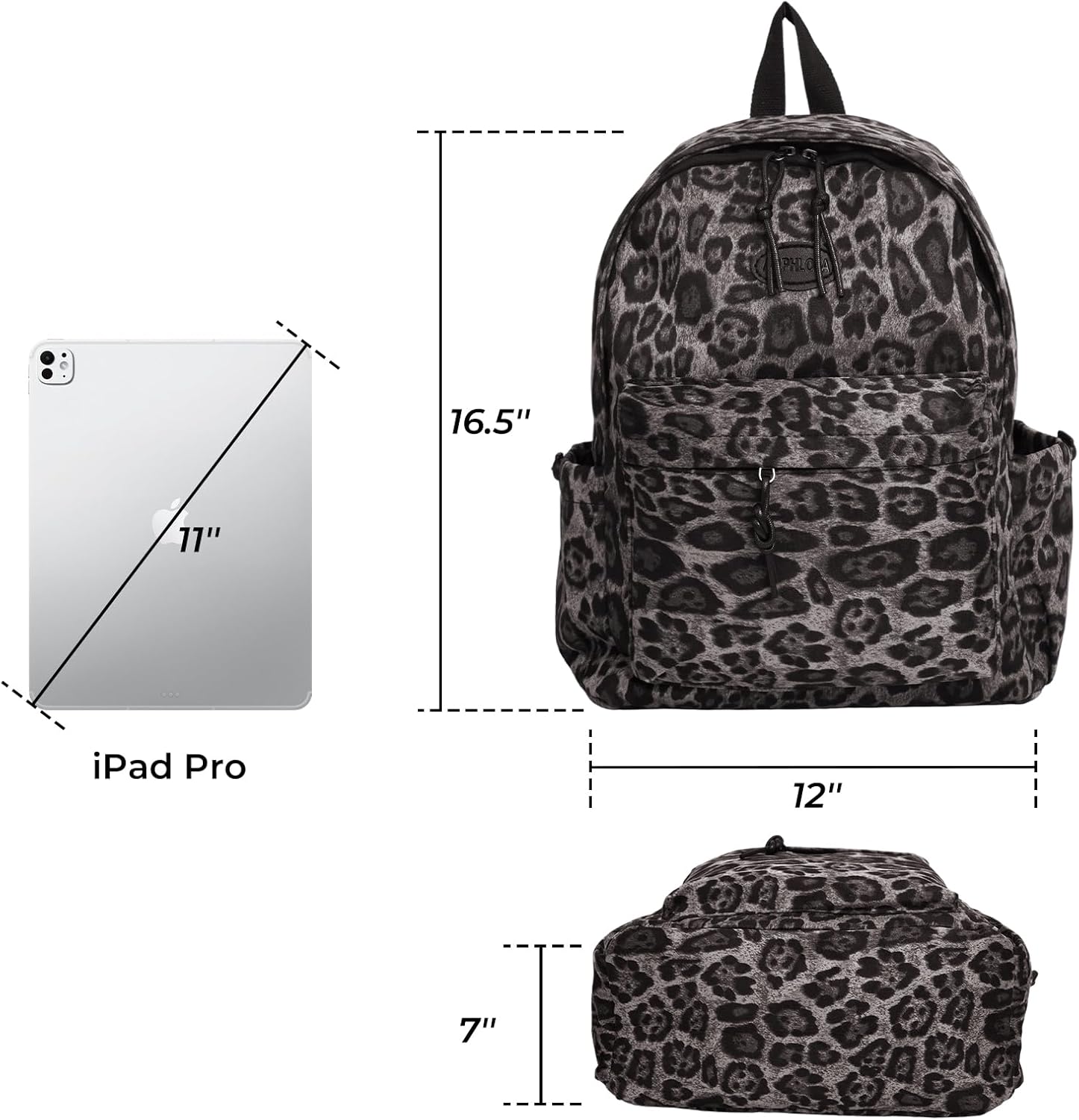 Fashion Cheetah Backpack Shoulder Bag, Trendy y2k Design Daypack Bookbag Leopard Print Coquette Purse Women Men Daily (Purple) - Image 3