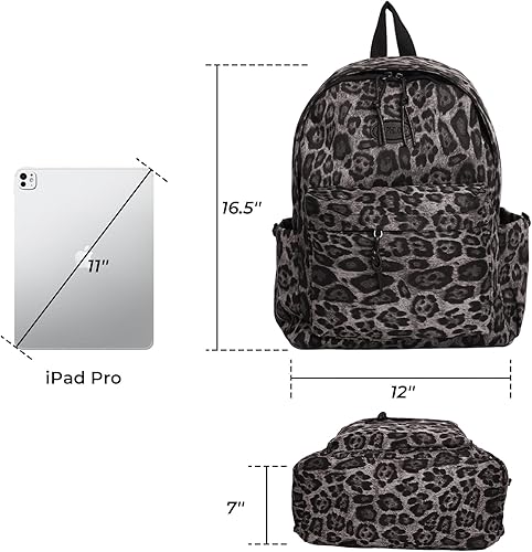 Miniatura 3 de Mochila de guepardo a la moda, bolso de hombro con diseño moderno y2k, bolso de coqueta con estampado de leopardo, para mujeres y hombres (morado)