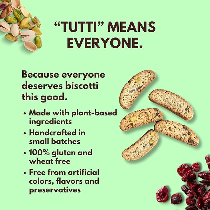 Tutti Gourmet Biscotti de Pistacho y Arándano sin Gluten 283g miniatura 7