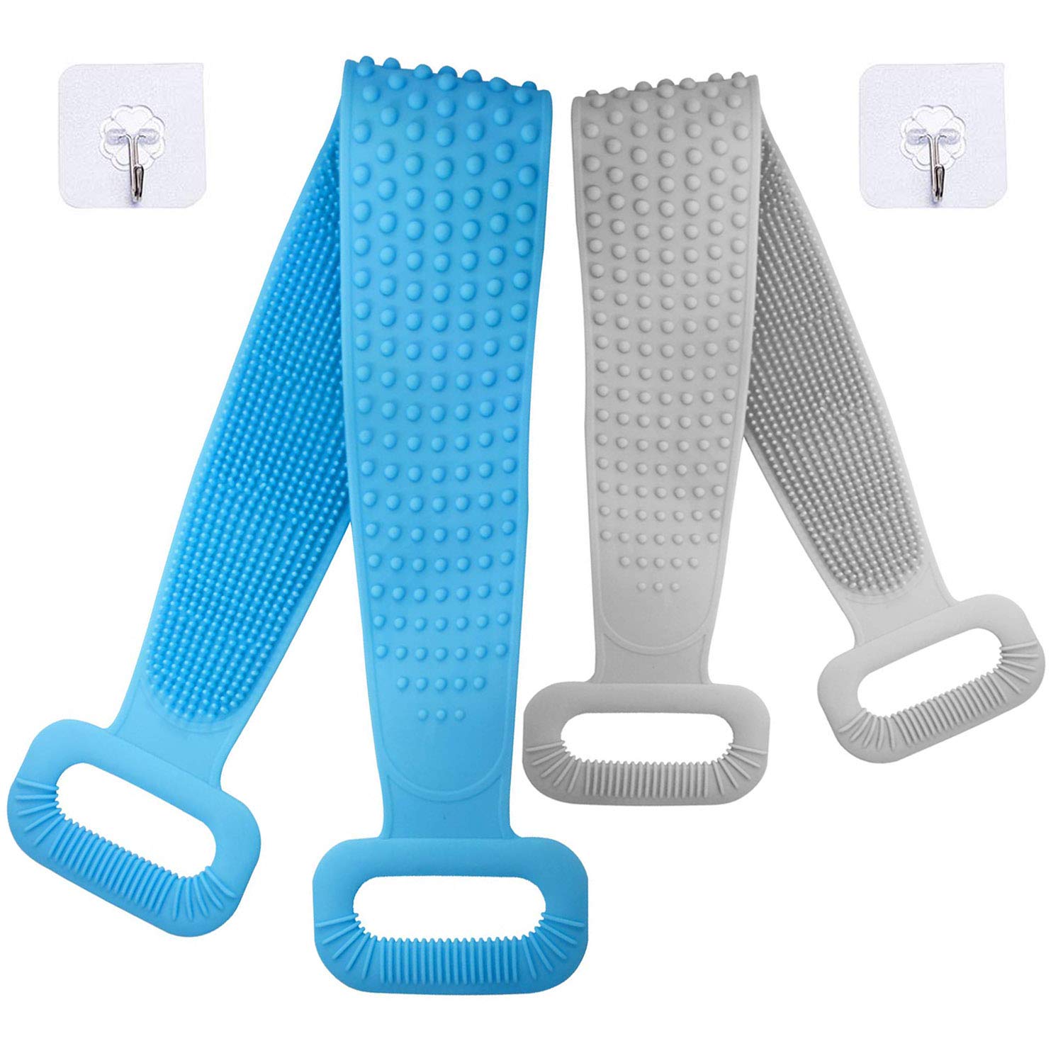 2 Pack Silicone Back Over item handling National products ☆ Scrubber Body Bath for Bru Shower