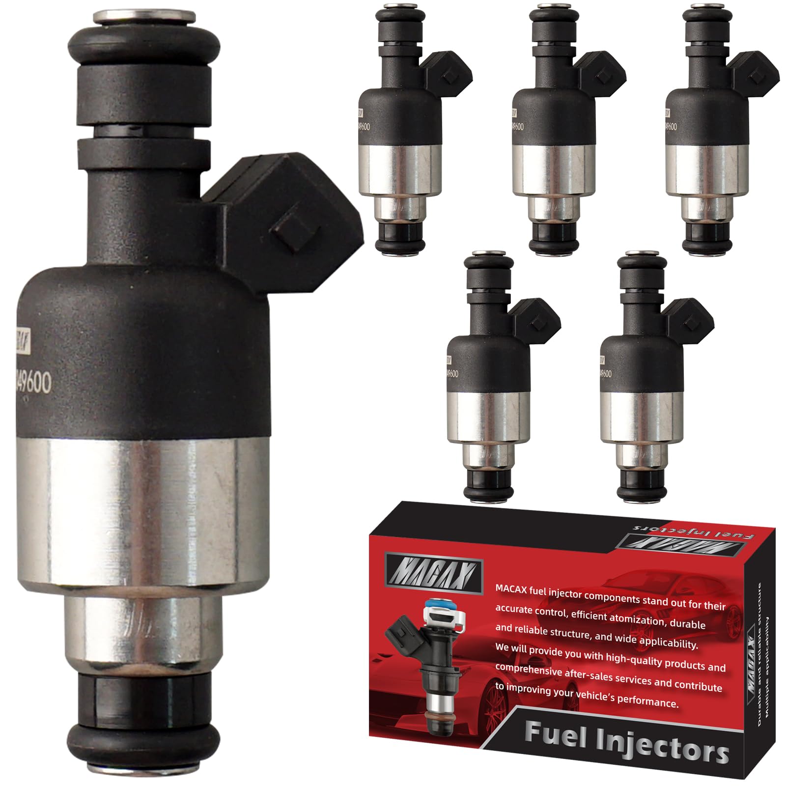 MACAX Set of 6 Fuel Injectors 8171049600 FJ96 Replacement Compatible with Honda Passport 1994-1995 Isuzu Rodeo 1993-1995 Trooper 1992-1995 3.2L V6 -