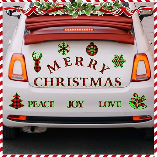 Miniatura 4 de Kanayu 32 piezas de imanes de Navidad para puerta de garaje, imanes de puerta de garaje que brillan en la oscuridad, calcomanías magnéticas