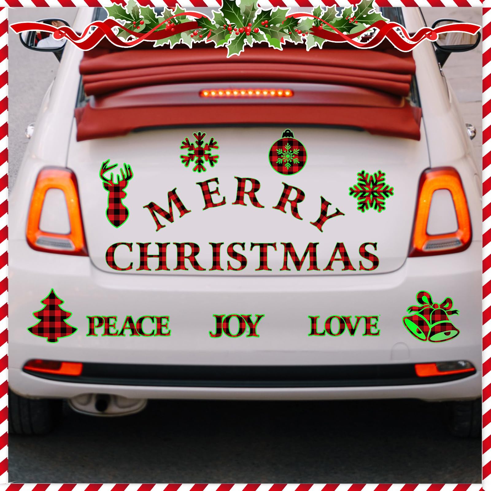 Snapklik.com : 32 Pcs Christmas Garage Door Decorations Magnets Merry