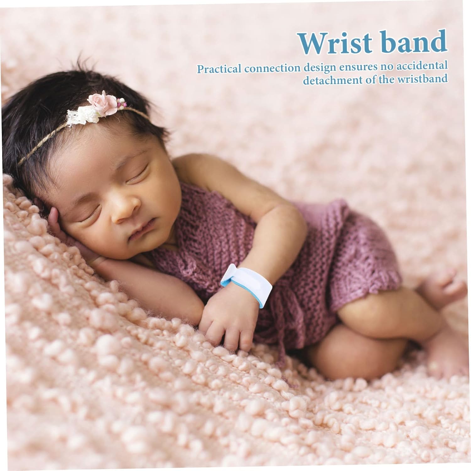 4pcs Id Wristband Patient Medical Band Soft Sponge Identification Band for Hospitals Comfortable Use Secure for All Ages for Medical and Event Identification