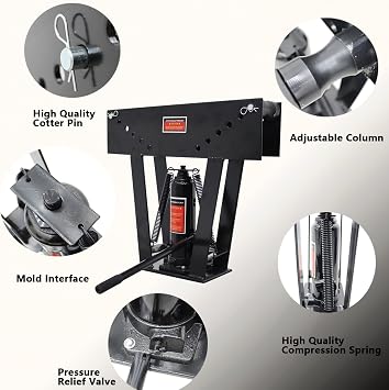 16 T Manual Operation Hydraulic Pipe Tube Bender Bending Machine Portable 8 Dies for Galvanized Pipes Welded Pipes and Seamless Steel Pipes