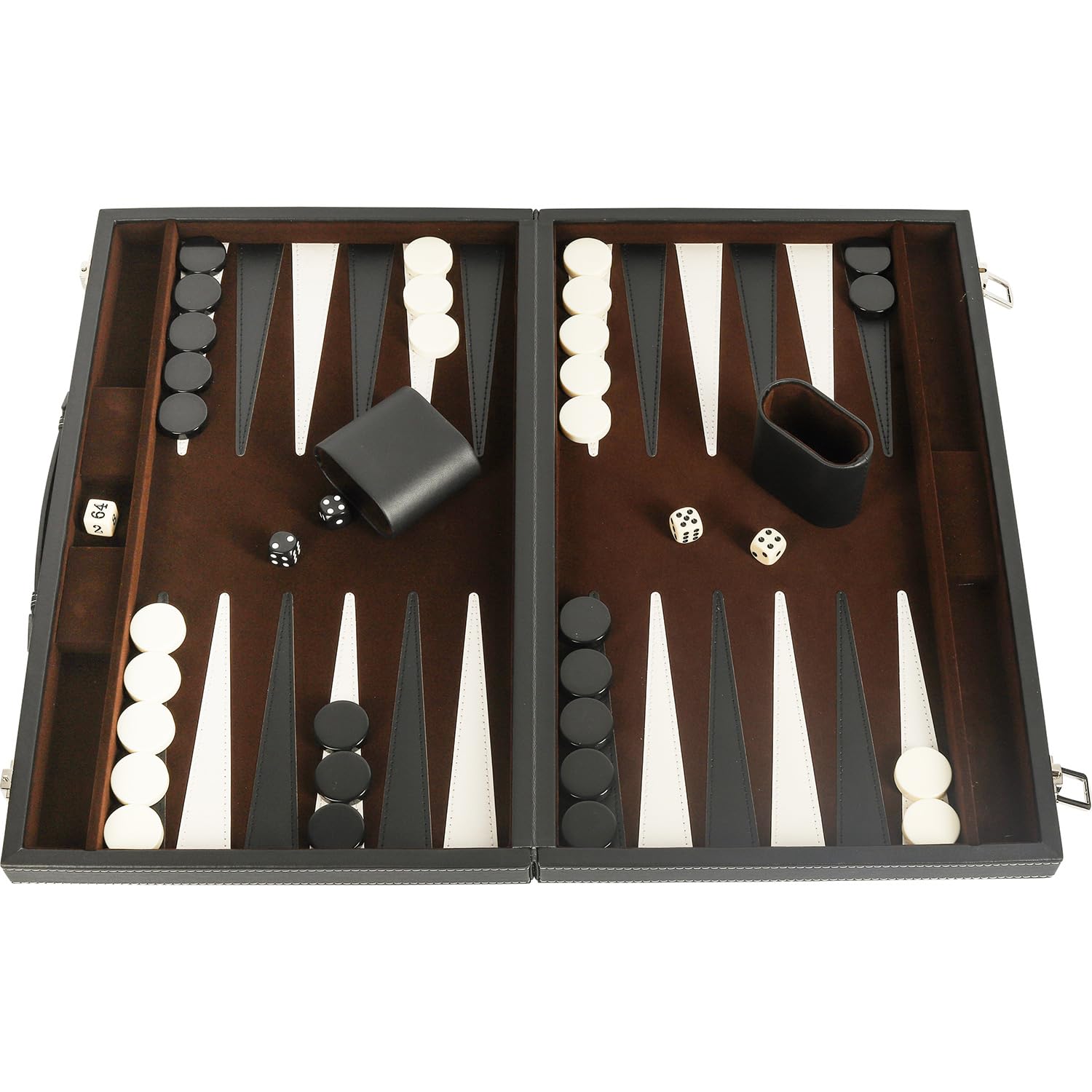 Backgammon intarsiato 46 x 28 cm nero
