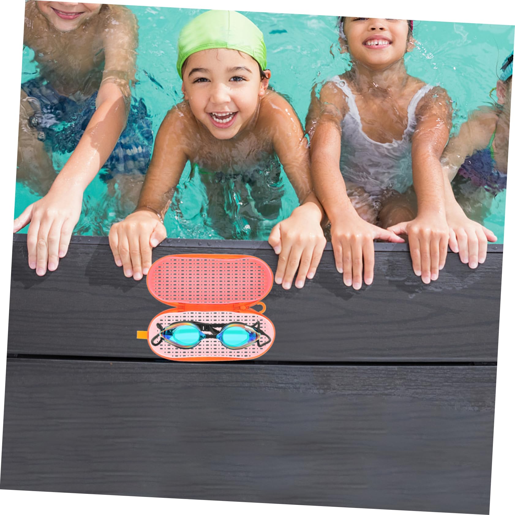 YARNOW 5 Pezzi Scatola Di Immagazzinaggio Occhialini Da Nuoto Scatole Per Occhiali Da Nuoto Scatole Di Immagazzinaggio Foro Di Scarico Scatole Per Occhialini Custodie Protettive Per