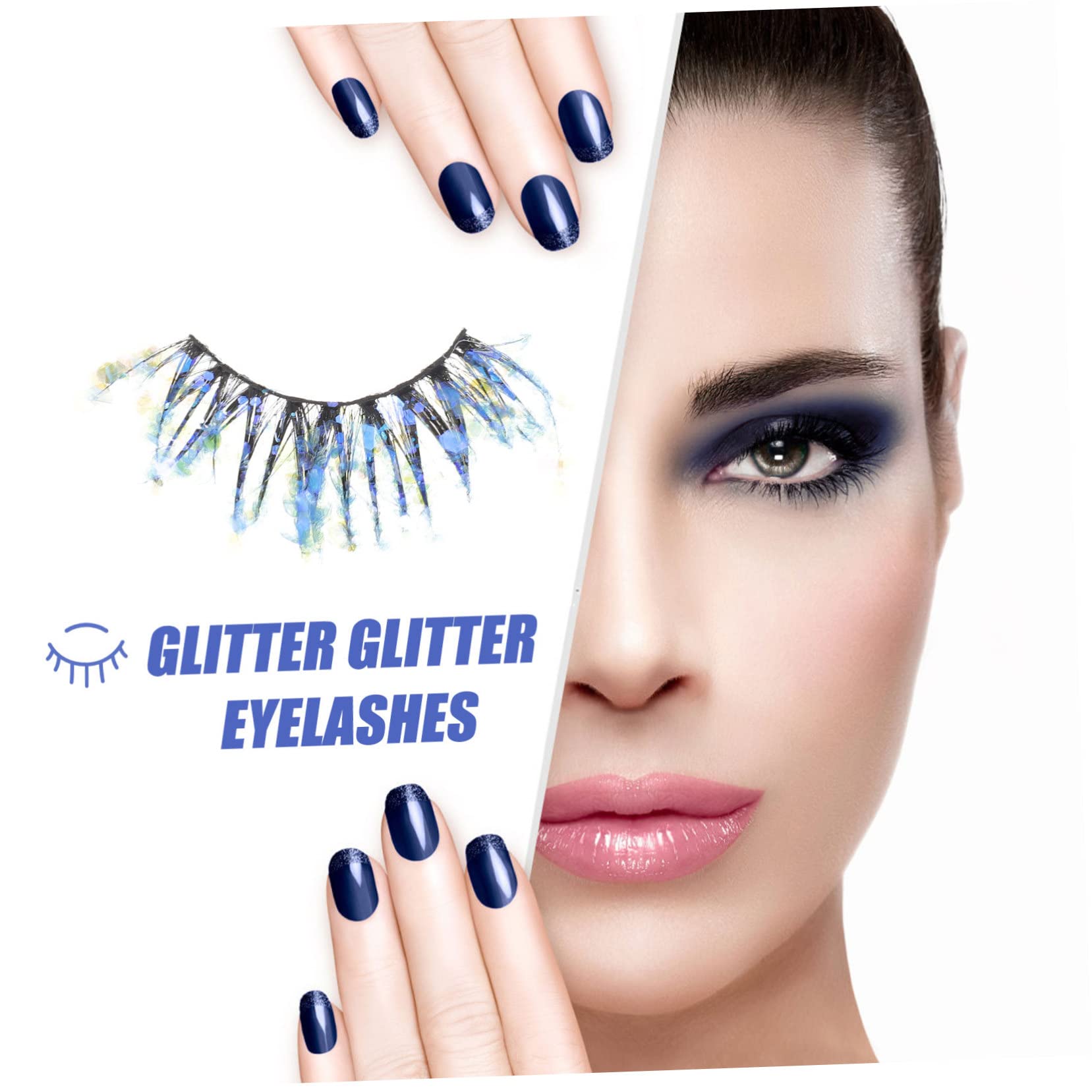 FRCOLOR 4 Set Di Estensioni Per Ciglia Finte Con Glitter Per Cosplay E Feste Di Trucco 4 Paia*4