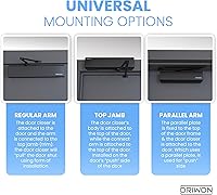 Vista 4 de Cierrapuertas comercial de alta resistencia grado 1 – DRIWON DN-8220, cierre automático hidráulico automático para alto tráfico, ajustable de 1 a 6